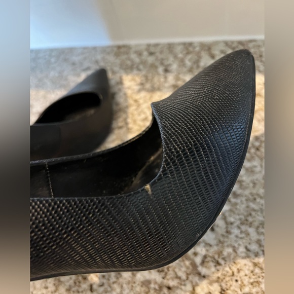 ALDO Black Pointy Faux Snakeskin Heels - Picture 6 of 9